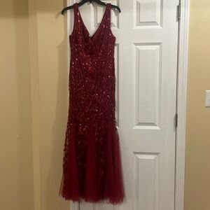 Ever Pretty Red Sequin Prom Dress